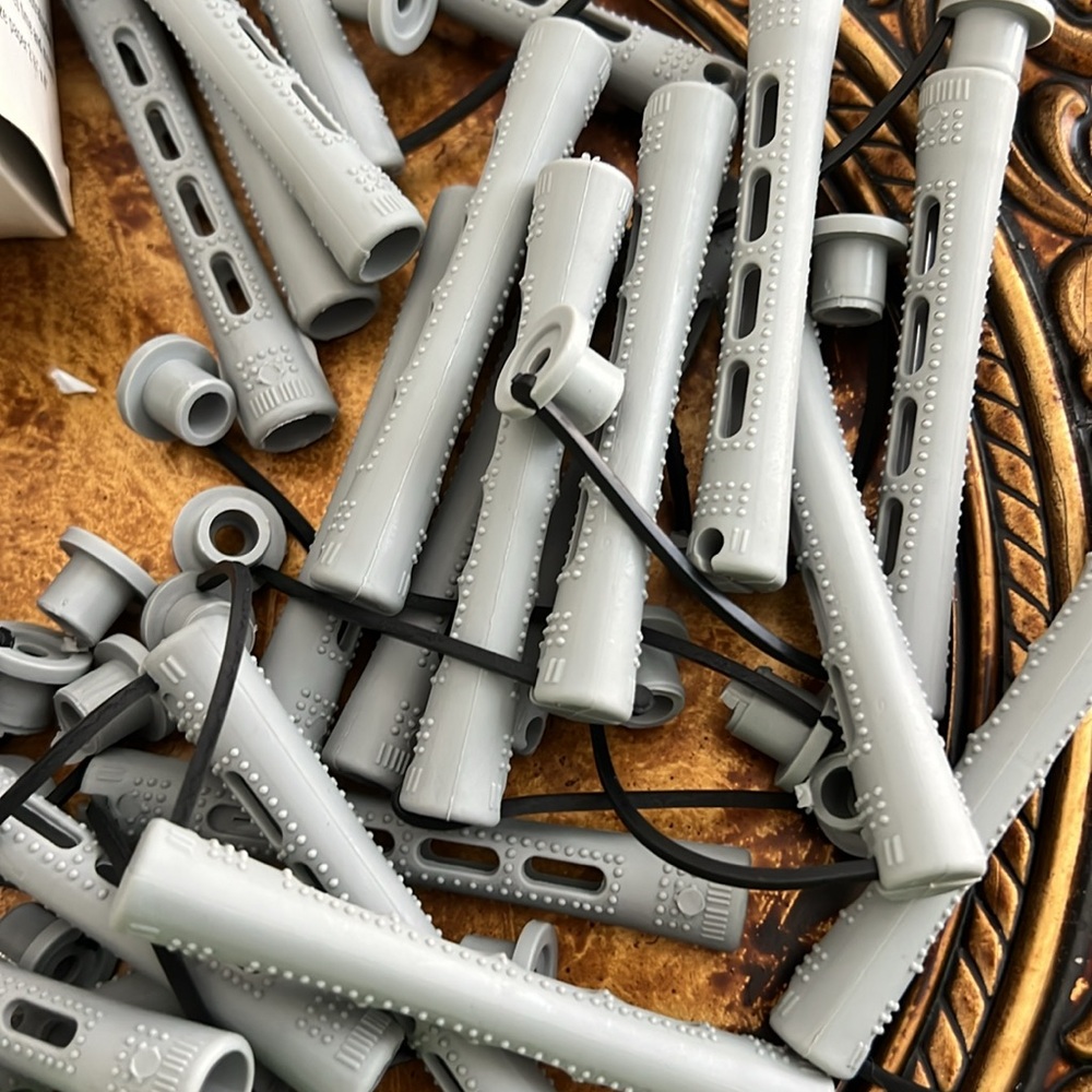 Vintage‎ Perm Rods Plastic Clip Swing Arm Permanent Hair Spin Curlers Lot 35 - Picture 2 of 3